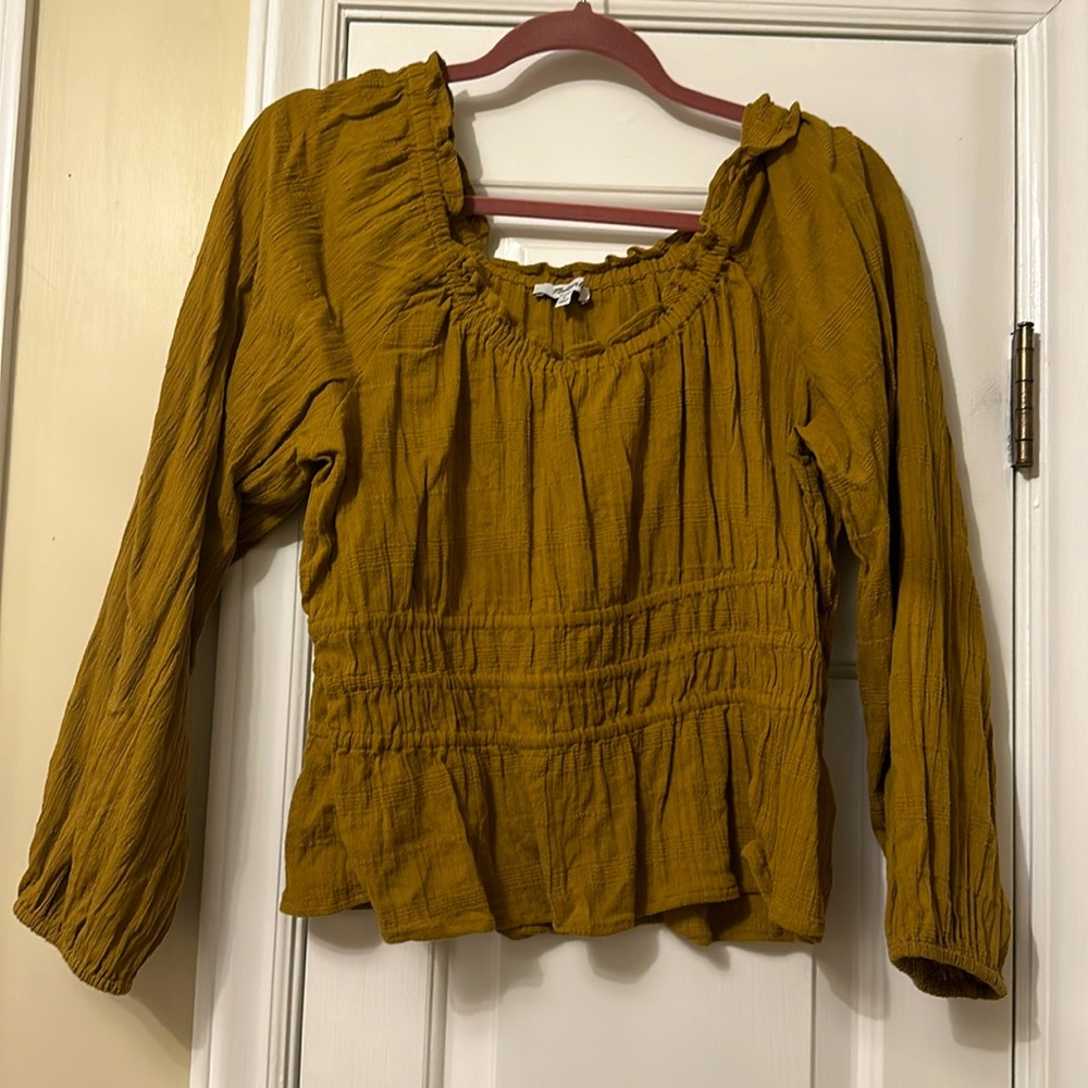 Madewell Sophia Top in Textured Plaid